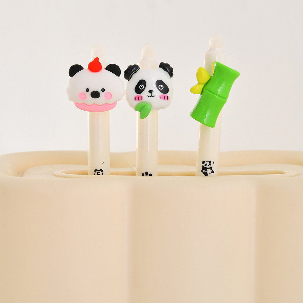 Chenxi Little Panda Erasable Pen ST0.5mm, smooth writing tip, crystal blue erasable gel pen, special for students pic 15