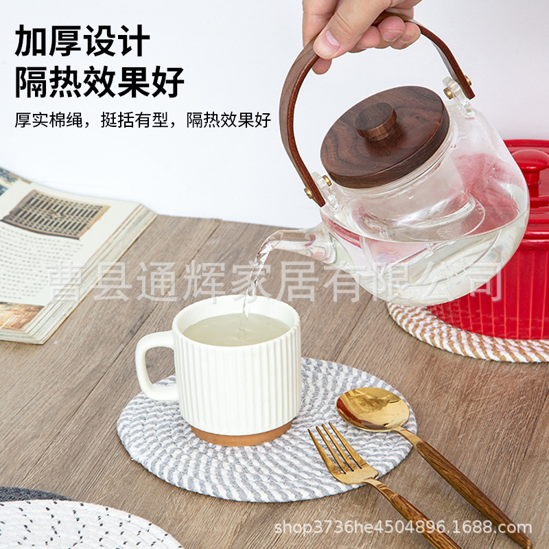 碗垫隔热餐垫圆形麻编织杯垫隔热盘垫装饰道具垫子家用防烫锅垫详情49