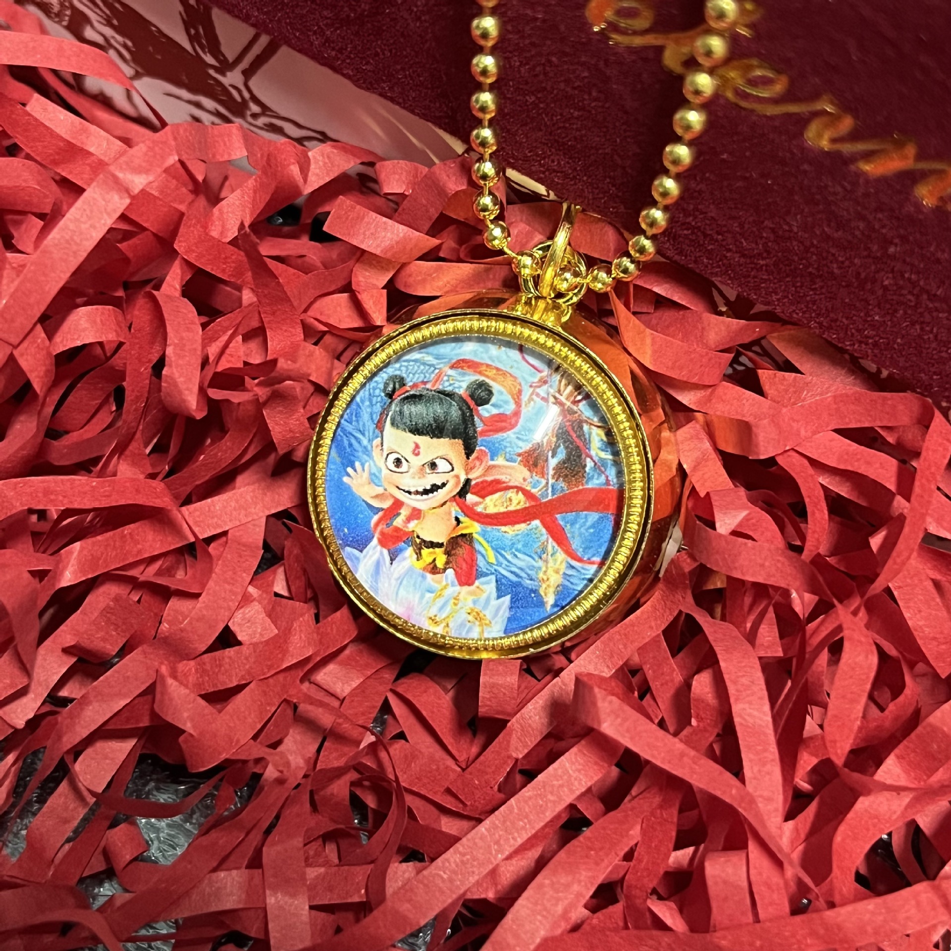 Nezha 2 movie pocket watch, cartoon top spinning hanging watch, children, students, boys and girls necklace watch, surrounding tourist attractions pic 8