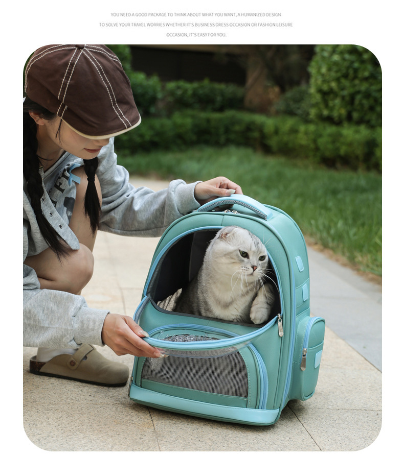 Factory direct supply cat bags and pet bags: Porous, breathable, portable, with large capacity for both shoulders and one shoulder to carry pic 14