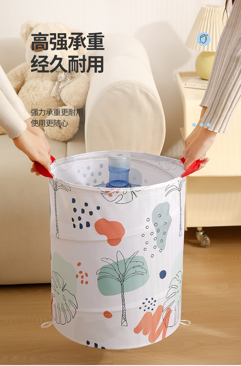 Folding dirty clothes basket 600D Oxford cloth storage bucket with built-in spring steel wire storage basket. Dirty clothes storage basket for home use pic 11