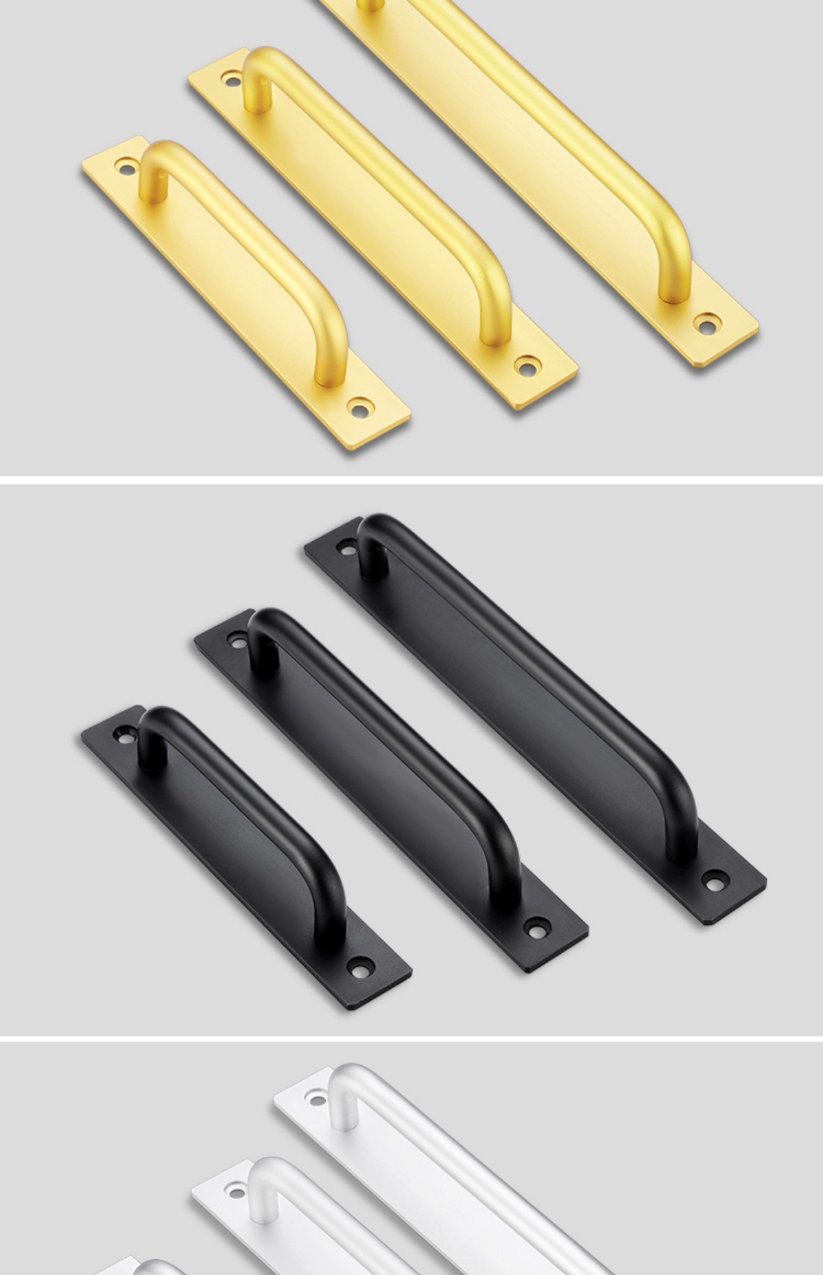 铝合金门把手手柄免打孔玻璃门防盗门室内门窗推拉门明装大门拉手详情25