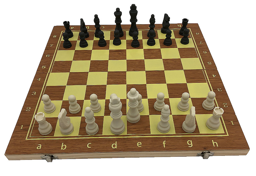 厂家直销象棋国际象棋套装棋子棋盘木盒标准比赛可折叠棋盘29公分详情5