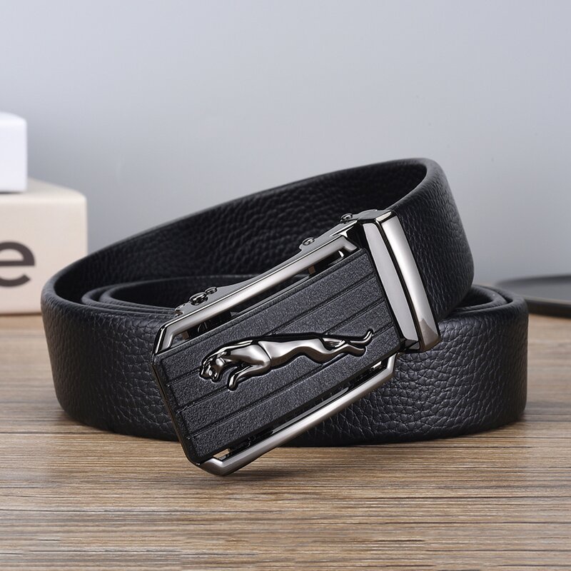 皮带男士头层纹牛皮合金自动扣真皮腰带高级感百搭裤腰带批发现货详情8