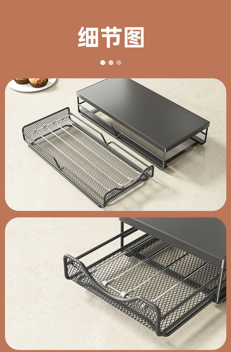 亚马逊咖啡台面置物架防尘桌面餐边柜水杯收纳柜药丸胶囊水吧架子详情11