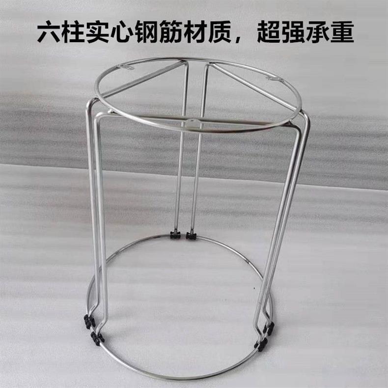 轻奢家用圆凳子简约耐用可叠摞餐桌凳实木加厚钢筋凳详情7