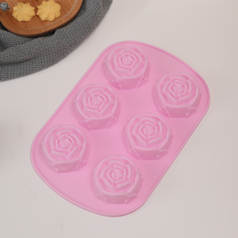 Rose cake mold, pudding mold, silicone jelly, mousse, white jelly, bowl cake, baking creative baking mold pic 2