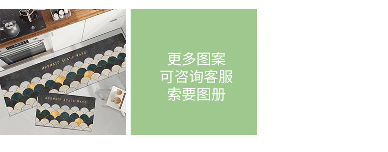 Factory wholesale kitchen floor MATS, bathroom entrance door MATS, kitchen MATS, simple carpets, long strips, dirt-resistant floor MATS pic 10