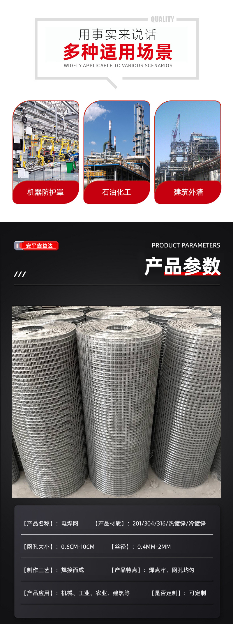 Hot-dip galvanized welded wire mesh equipment protective mesh, interior and exterior wall insulation breeding enclosure mesh, wholesale of galvanized welded wire mesh for construction pic 3