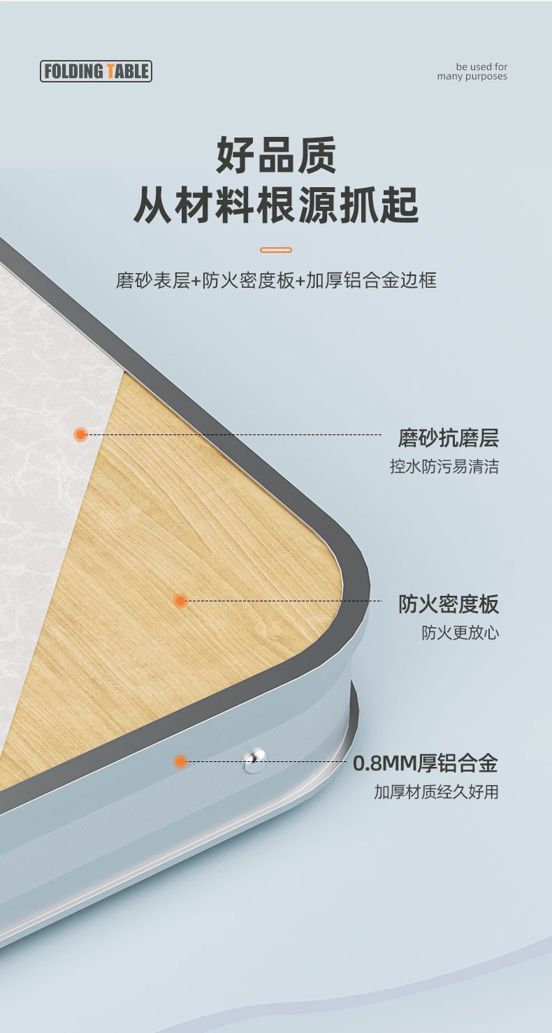 户外铝合金折叠桌椅便携式可折叠桌子夜市摆摊桌广告桌简易地推桌详情10