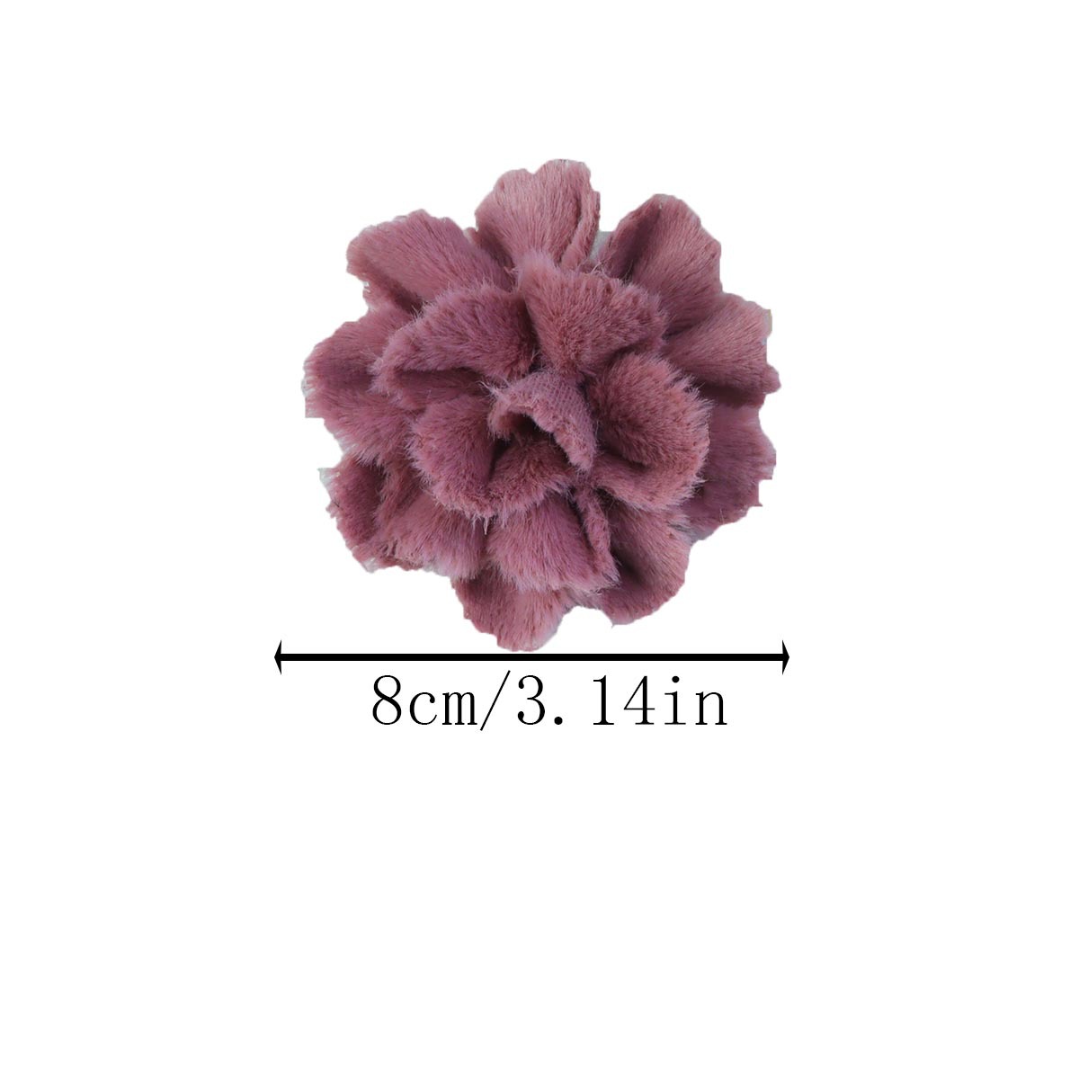 8CM毛茸茸洛丽塔饰品服装辅料可爱软乎乎花朵慵懒风山茶花diy详情7