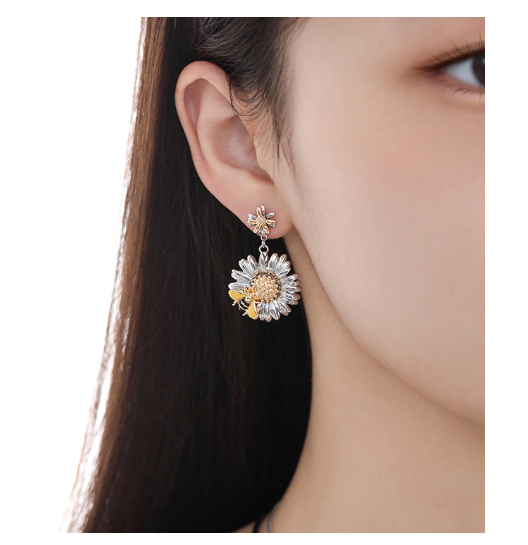 雏菊系列耳环女原创设计甜美时尚原创设计高级感精致925银针耳饰 pic 10