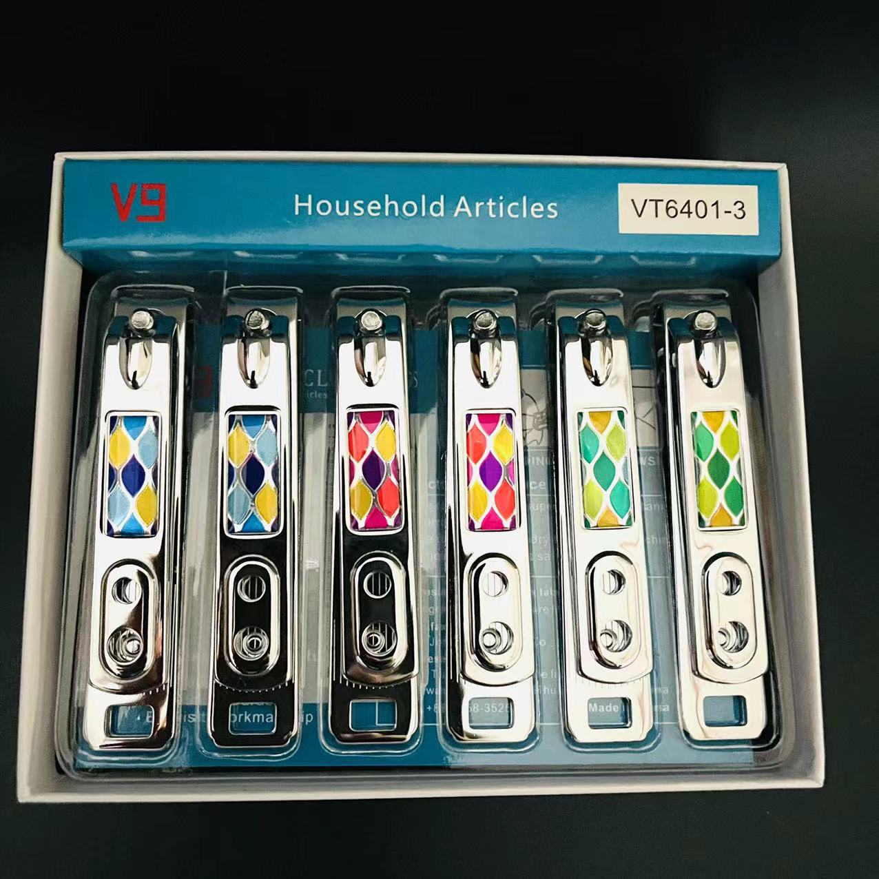 【 Office 】VT801-3 nail clippers 12 per box, 600 per piece. VT801-3 Flat nail clippers with trimming knives, adult home flat nail clippers for manicure, 2 yuan supply pic 5