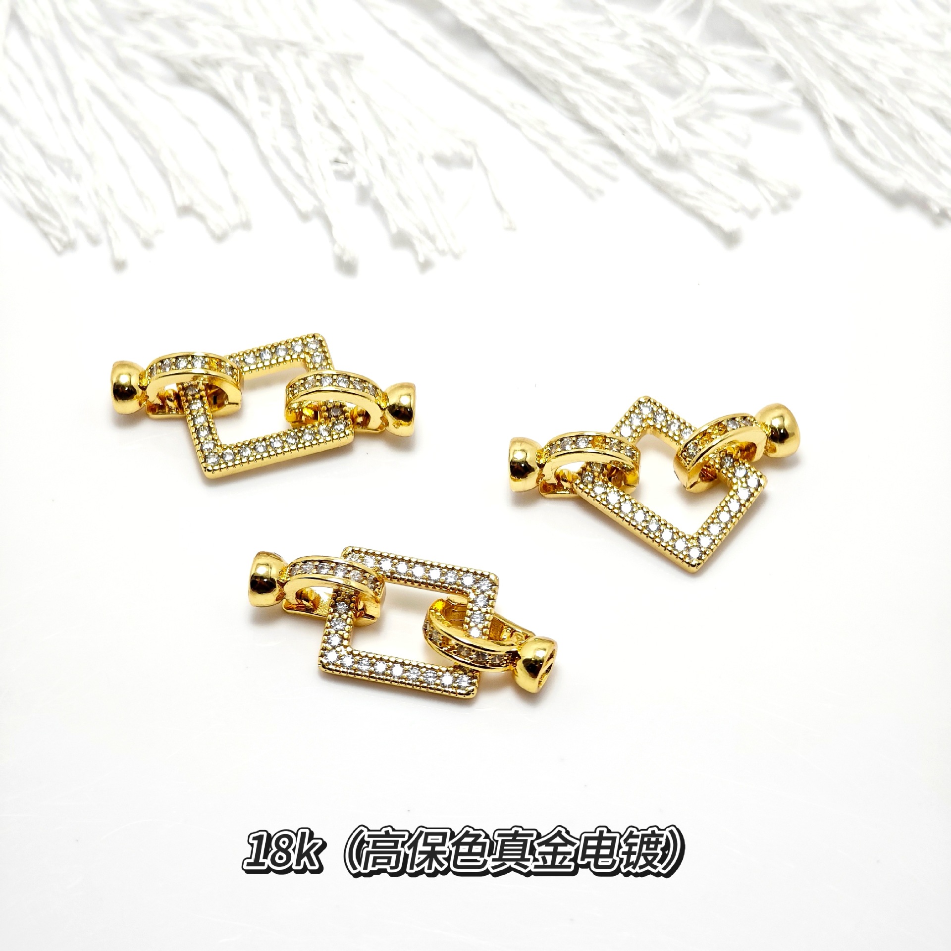 Pearl necklace buckle, 8-shaped buckle, handcrafted end buckle, connecting buckle, mother-and-child buckle, sweater chain, universal buckle, DIY accessories pic 7