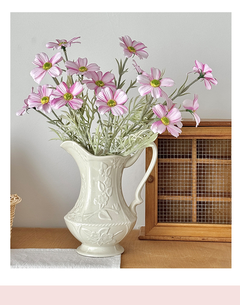 ins风格桑花仿真花菊波斯雏菊花束假花装饰摆放插花绢花拍照道具详情13