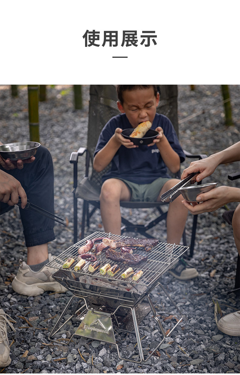 柯曼MT-3大号折叠便携不锈钢烤肉炉烧烤架BBQ烤箱烤网烧烤炉露营详情11