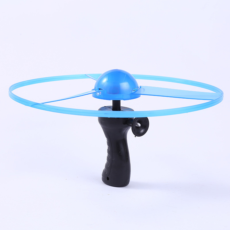 发光小竹蜻蜓飞天玩具手推闪光飞盘发光UFO拉线夜市飞碟玩具批发详情8