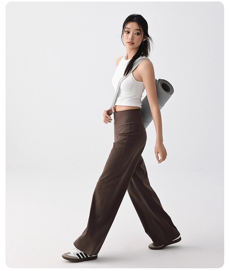 Outdoor training casual pants, running fitness pants, loose straight-leg pants, high-waisted sports pants, yoga pants, wide-leg women pic 29
