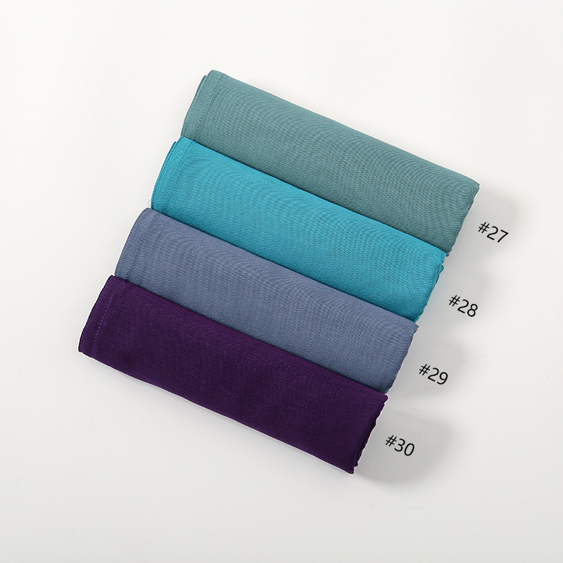 秋季新款纯色热销马来印尼人棉头巾  单色宽边薄款莫代尔透气围巾详情6