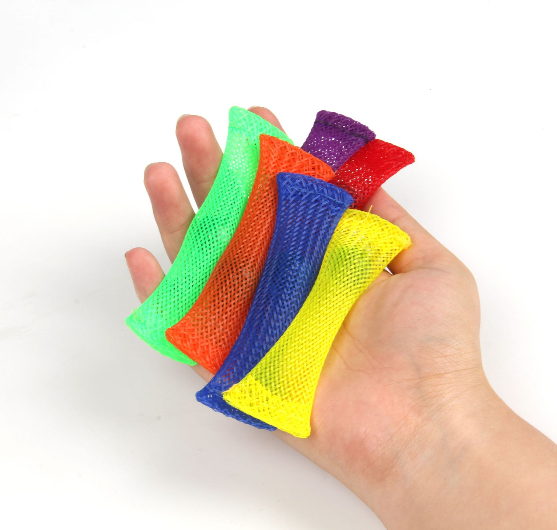跨境多色拉扯网珠挤压发泄玩具 fidget toy减压编织网管弹珠玩具详情8