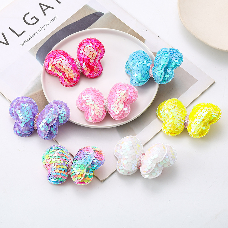 2025新款亮片蝴蝶发绳儿童发圈蝴蝶结扎高马尾头绳女孩橡皮筋头饰详情15