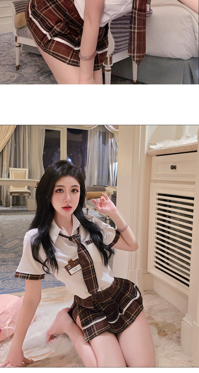 长夜漫漫情趣内衣性感cos制服诱惑jk短裙激情女纯洁学生装女2205详情11