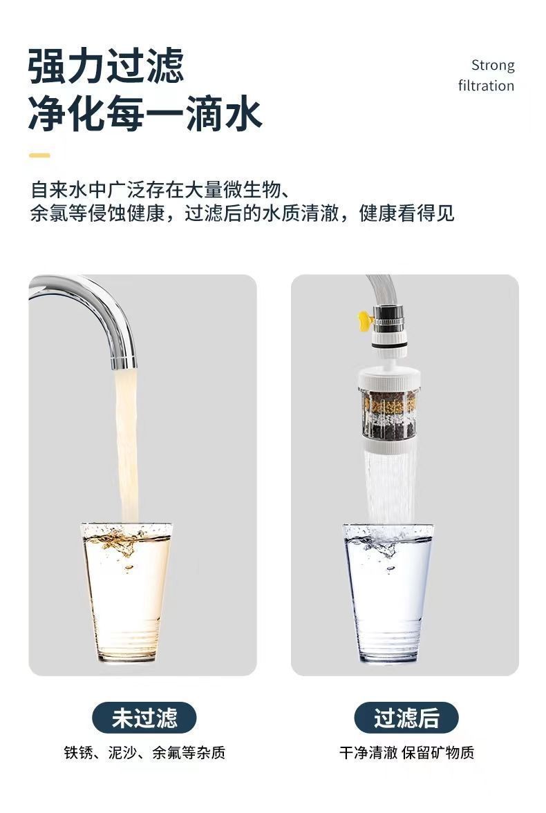 快速六层家用水龙头过滤器通用防溅花洒节水器厨房自来水过滤嘴详情8