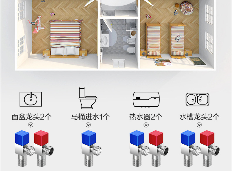 全铜三角阀冷热水止回阀防倒流角阀马桶止逆阀开关家用单向止回阀详情21