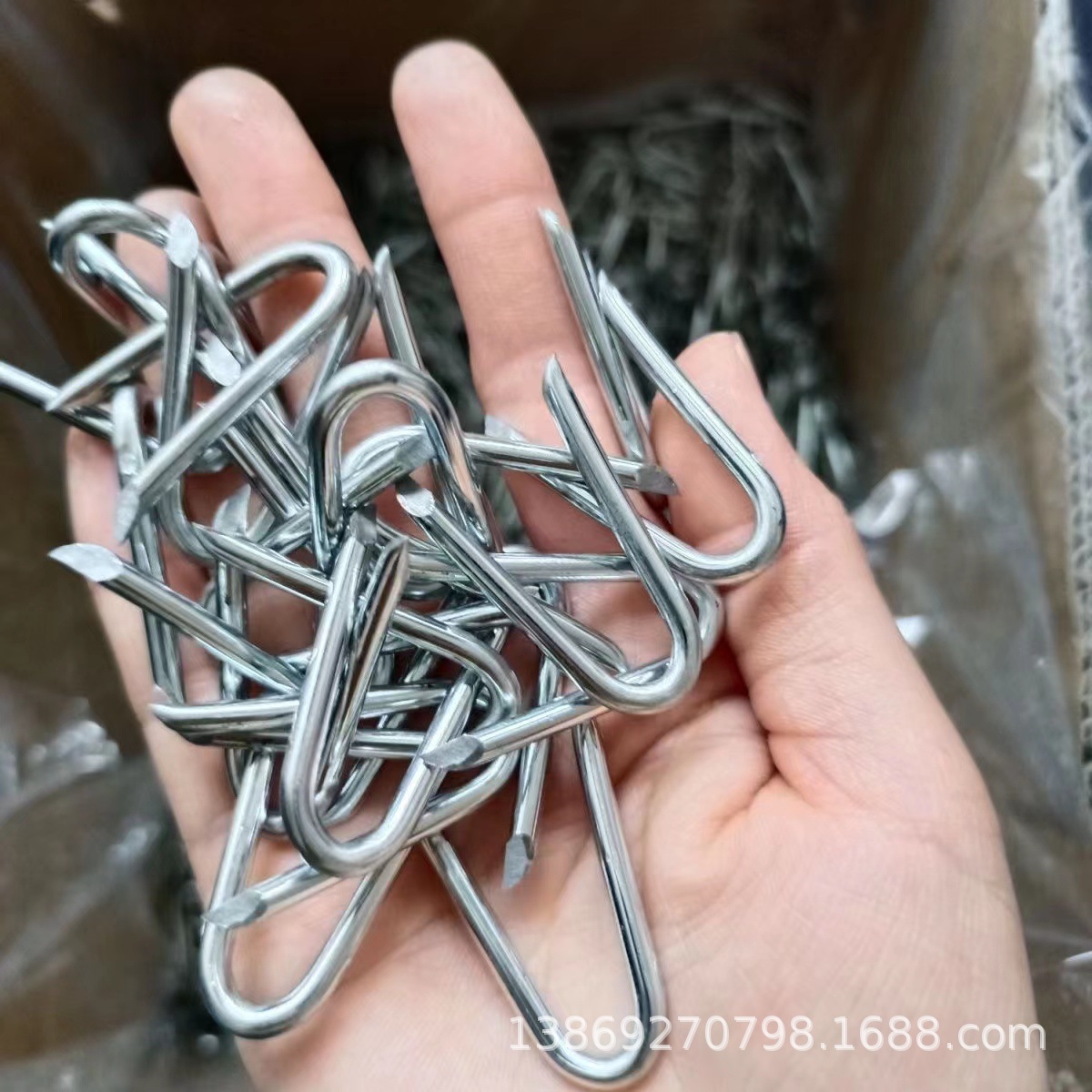 镀锌木桩专用钉子骑马钉紧固钉U型铁钉V形钉两头尖钉源头供货详情3