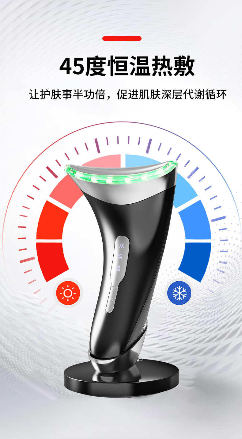 The neck beauty device helps to reduce neck wrinkles, lift and firm the skin, and introduce neck and facial color light beauty and skin rejuvenation equipment pic 6
