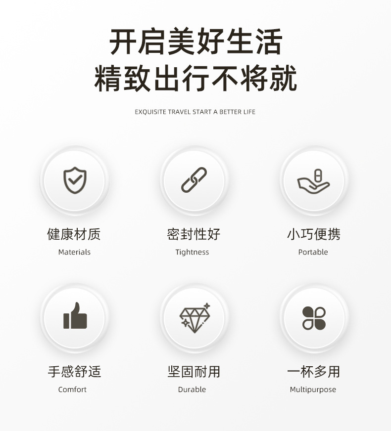 旅行漱口杯便携牙刷牙具收纳盒透明洗漱套装外出洗漱杯牙刷架牙具座详情2