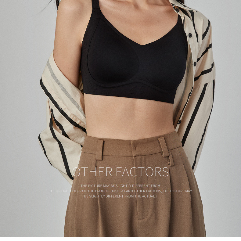 Soft-supported bras for women make large breasts look smaller. They gather and support to prevent sagging, are breathable, and have no steel rings or marks. Summer wholesale pic 17