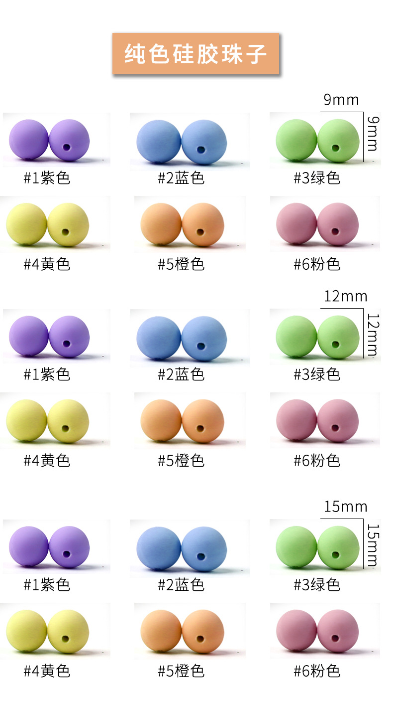 New silicone beads for DIY handcrafted beading, macaron-colored bead necklaces, bracelets, and bead strings in stock for wholesale pic 1