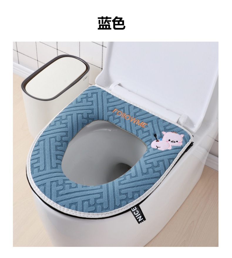 马桶垫家用四季通用加厚毛绒马桶坐垫拉座便器垫防水马桶套坐便套0358详情12