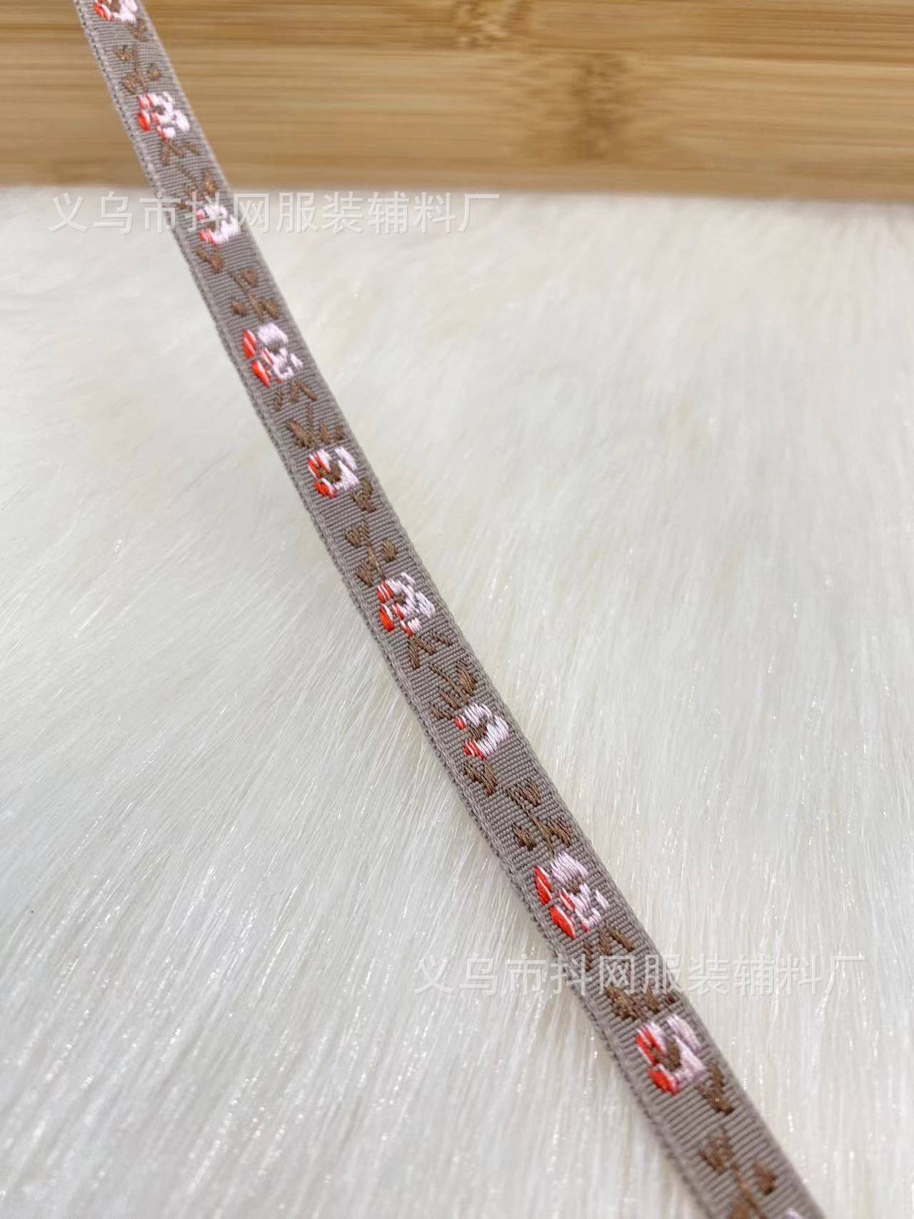 Wholesale of 0.8cm- 1cm handmade DIY bow, jacquard embroidery, webbing, hair accessories, headwear, performance costumes and accessories pic 9