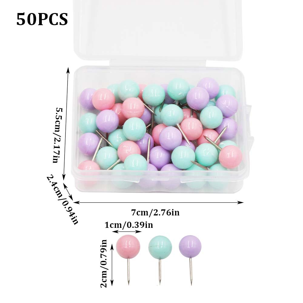 Creative color macaron color series 9.5*20MM round earth thumbnail, cork board decorative thumbnail, photo wall nail pic 5