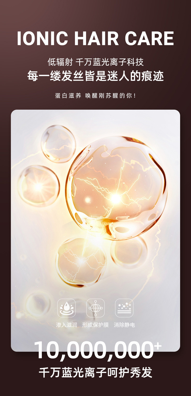 Starting from one piece, this multi-temperature adjustable high-power blue light hair dryer is specially designed for hair salons pic 12