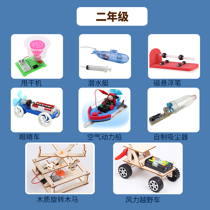 STEM小学生教具科学实验套装玩具小发明电动滑行木质益智手工器材详情4