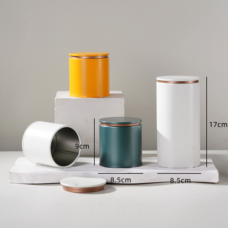 Wholesale of new round tea cans in various sizes, iron cans, flat LIDS, small tea cans, empty cans, tinplate tea boxes, and iron boxes pic 7