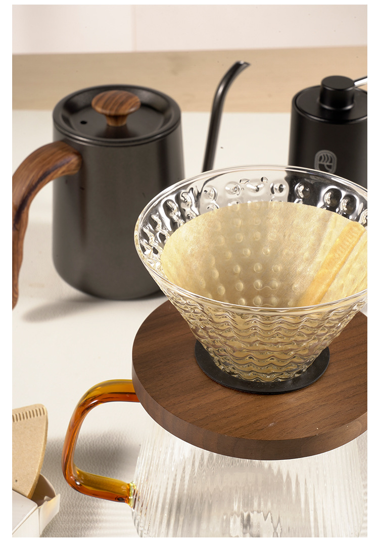 Household coffee filter paper V60, filter cup, drip type conical fiber original pulp bleached filter paper, cake cup pic 13