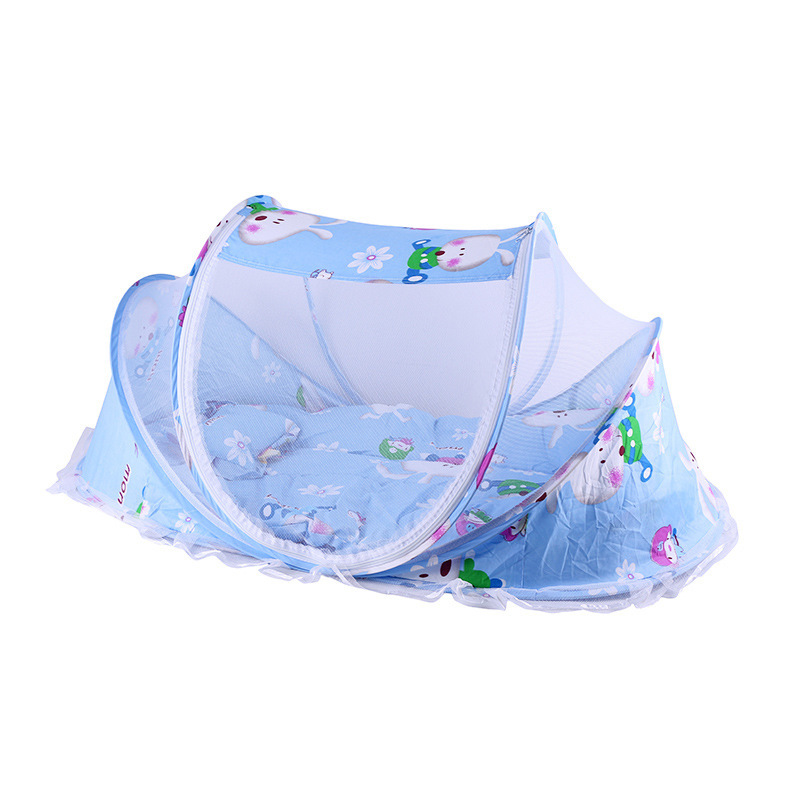 跨境爆款婴儿蚊帐新款宝宝折叠式带棉垫蚊帐床儿童卡通防蚊床批发详情51