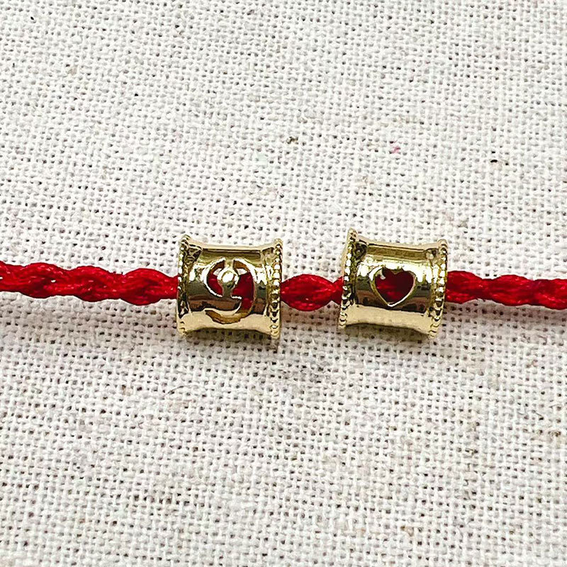 Copper-plated real gold, small waist, digital heart, beaded and decorated, bucket beads, tube beads, DIY bracelet, necklace, beaded arrangement and beaded transportation pic 4