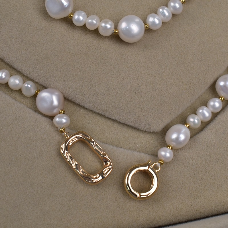 长款轻奢高级感天然淡水珍珠项链女小众设计双层叠带法式毛衣链详情13