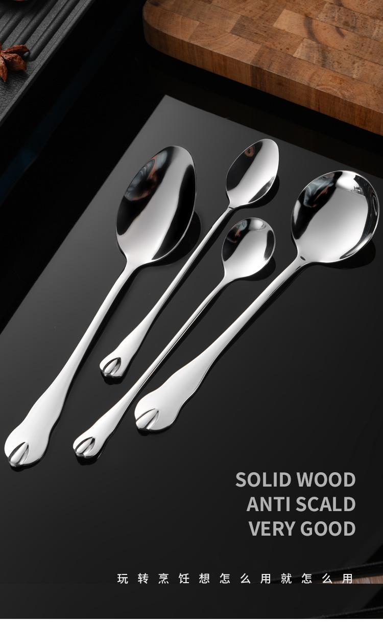 不锈钢餐具套装长柄搅拌勺小汤匙甜品咖啡勺子创意冰勺甜品蜂蜜勺详情7