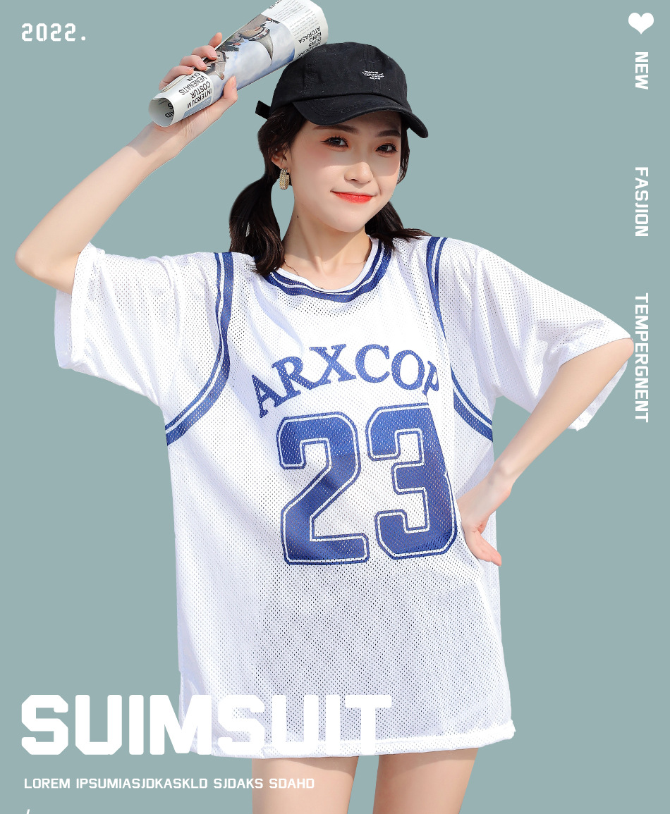 Two-piece swimsuit for women, Korean sporty conservative boxer pants, three-piece swimsuit, slimming and belt-hiding vacation swimsuit -666880 pic 43