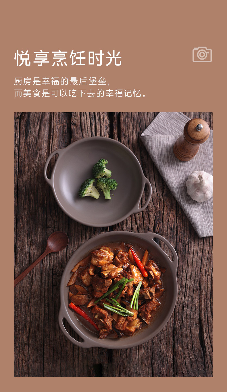 Tao Bao Wang French Fuxing Dry Pot Ceramic Open Flame Restaurant Special thickened pot, alcohol dry pot, pot ware, clay pot pic 3