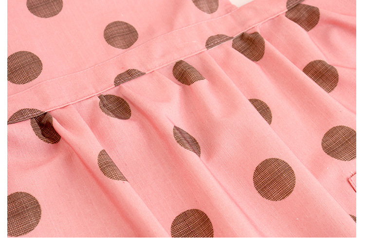 【 Chi Jia 】 French-style large polka dot shoulder strap apron canvas home kitchen adult stain-resistant work clothes pic 3