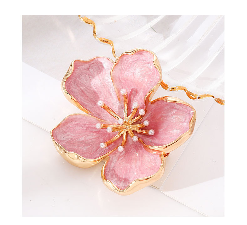 肯杰 春夏花朵滴油胸针女 精美珐琅液态冲粉清新秀丽气质百搭胸针详情9