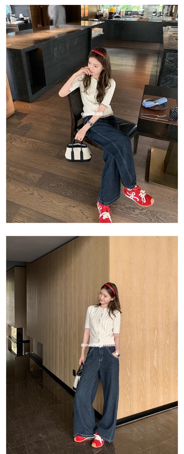 苏茵茵同款7cm内增高版~复古小歪头鸳鸯鞋带休闲鞋德训鞋女阿甘鞋详情33