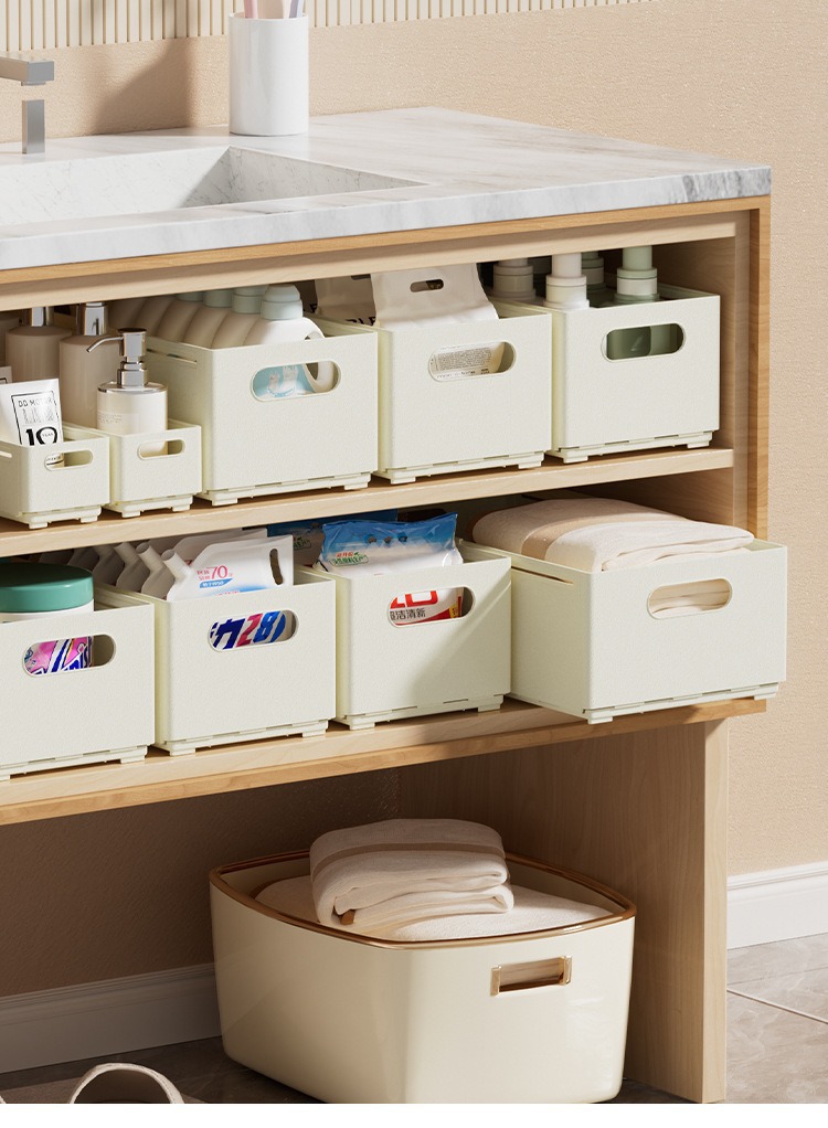 可伸缩橱柜收纳盒窄长抽屉式零食杂物厨房整理盒桌面储物盒多功能整理箱详情13